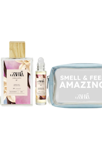 Zahia perfumes Vanilla Latte & Powder Musk Layering Set