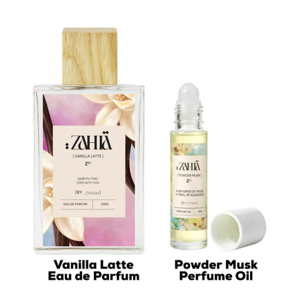 Shop Zahia Vanilla Latte Perfume + Powder Musk Perfume Oil Bundle (Limited Time)