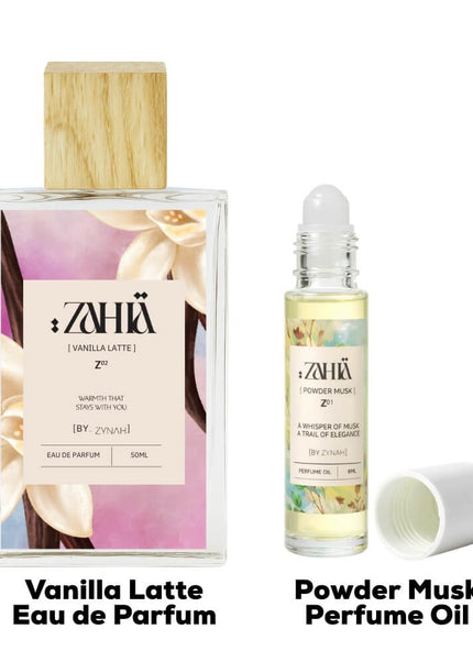 Shop Zahia Vanilla Latte Perfume + Powder Musk Perfume Oil Bundle (Limited Time)