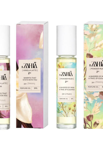 Zahia Perfume Oils Bundle (Powder Musk & Vanilla Latte) on ZYNAH