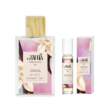 Shop Zahia Perfumes Vanilla Latte Set (Eau de Parfum & Perfume Oil) 