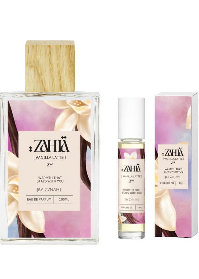 Shop Zahia Perfumes Vanilla Latte Set (Eau de Parfum & Perfume Oil) 