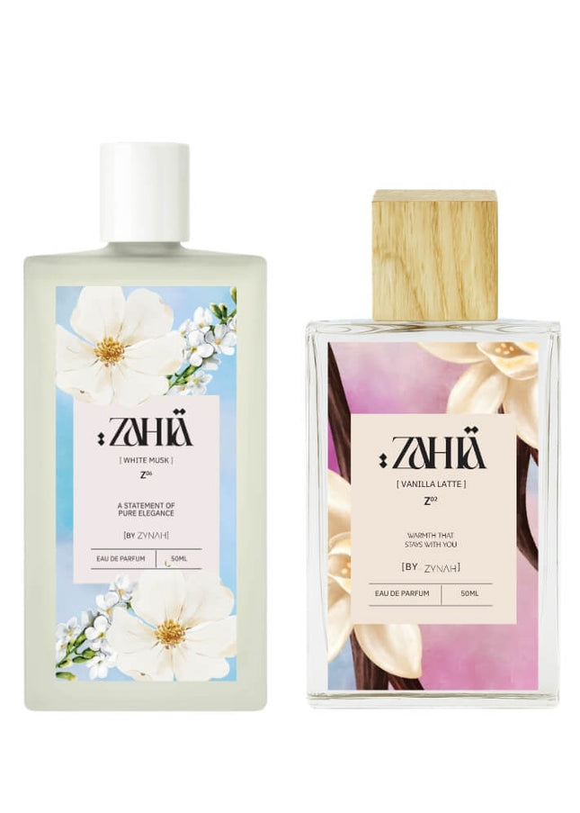 Zahia perfumes White Musk + Vanilla Latte Perfumes 50ML
