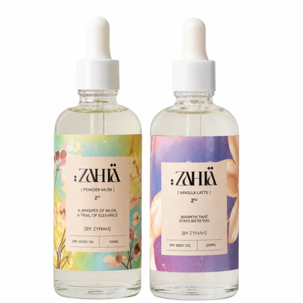 Zahia Dry Oil Powder Musk + Vanilla Latte 100 ml on ZAHIA