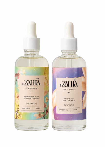 Zahia Dry Oil Powder Musk + Vanilla Latte 100 ml on ZAHIA