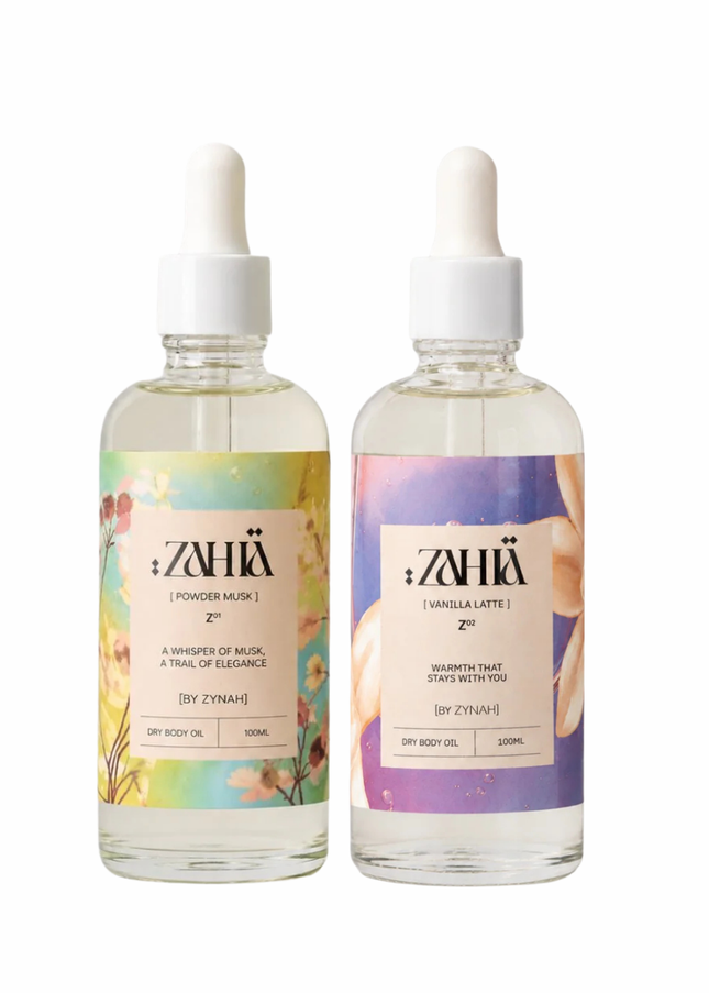Zahia Dry Oil Powder Musk + Vanilla Latte 100 ml on ZAHIA