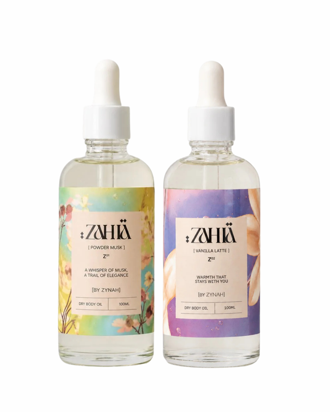 Zahia Dry Oil Powder Musk + Vanilla Latte 100 ml on ZAHIA