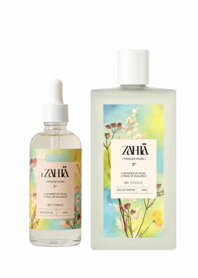Zahia Powder Musk ( Perfume 50ml + Dry Oil 100ml ) on ZAHIA