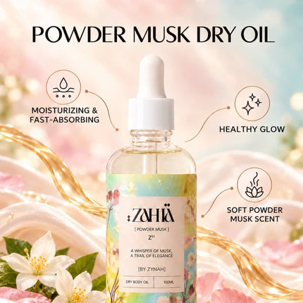 Zahia Vanilla Latte Perfume + Dry Body Oil Powder Musk