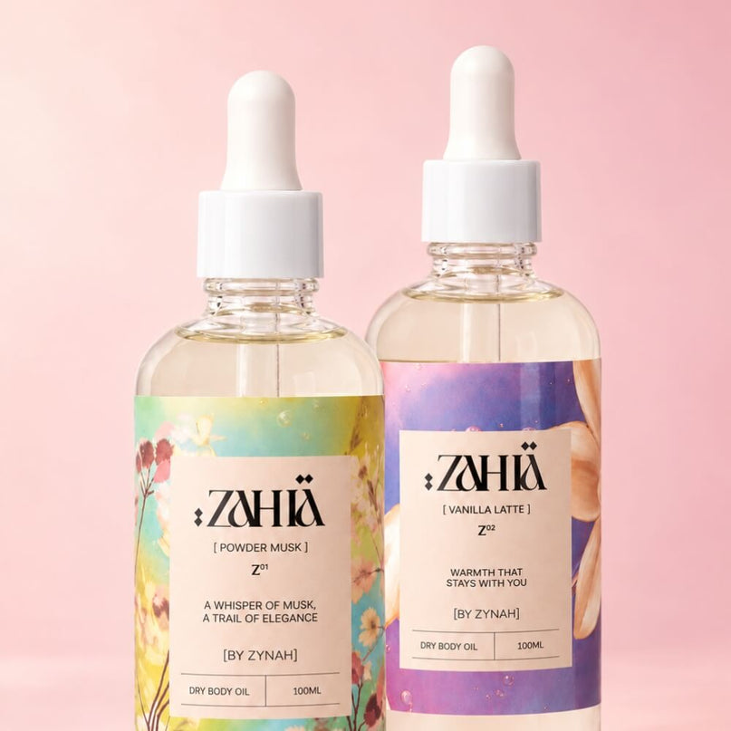 Zahia Dry Oil Powder Musk + Vanilla Latte 100ml